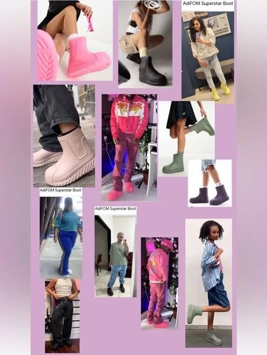 Adidas Adifom Superstar Boots lilac 6.5 nwob - Picture 16 of 16